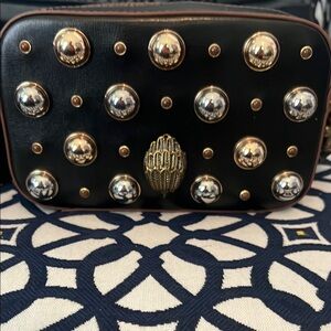 Kurt Geiger Studded Black and Gold Women's  Crossbody Bag